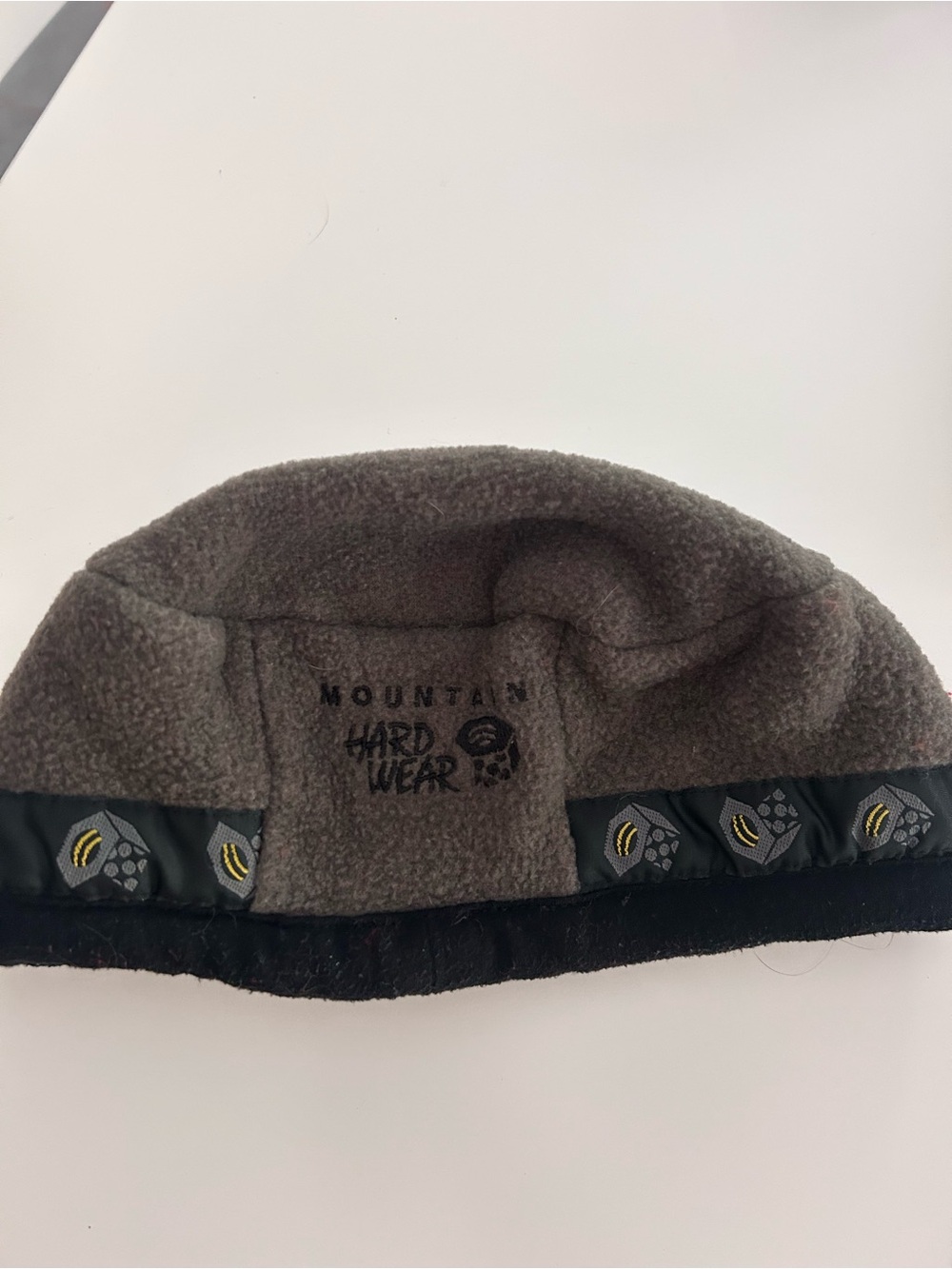 Mountain Hardwear Gray Fleece Hat with Black Trim